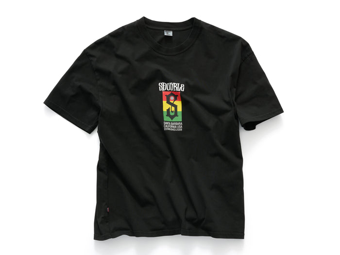 S-Double - Roots Flag T-Shirt - Pigment Black