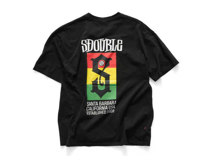 S-Double - Roots Flag T-Shirt - Pigment Black