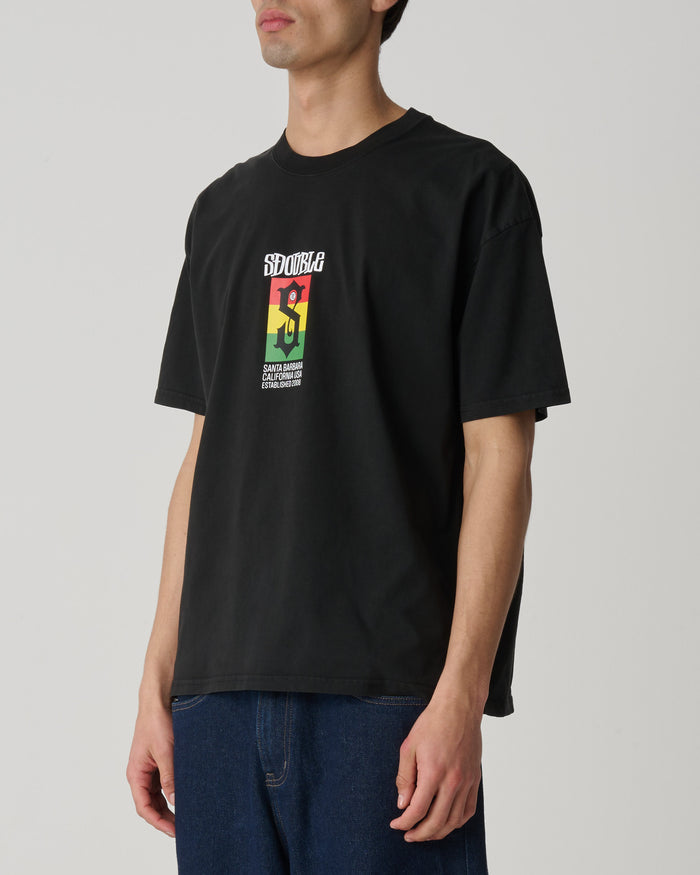 S-Double - Roots Flag T-Shirt - Pigment Black