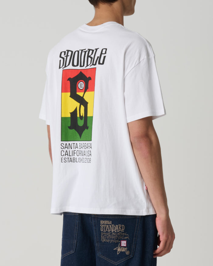S-Double - Roots Flag T-Shirt - White