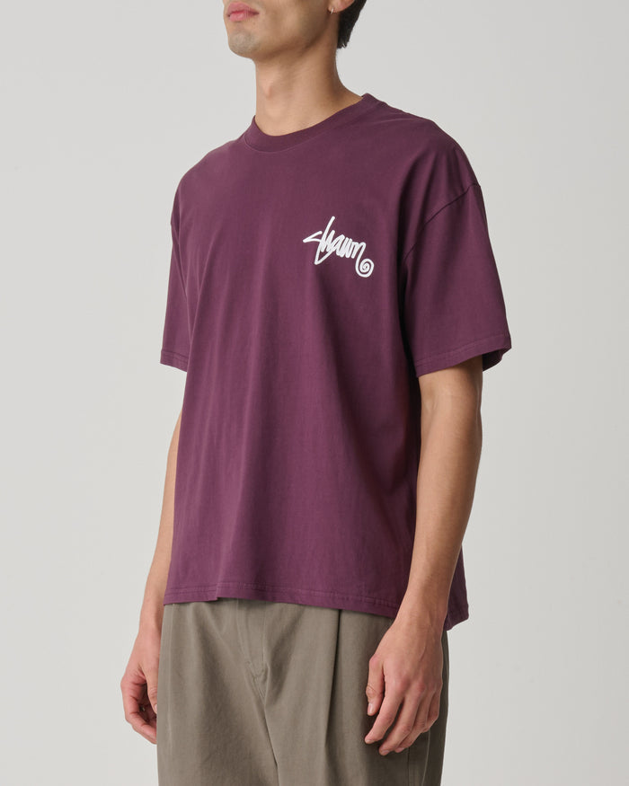 S-Double - Shawn Script T-Shirt - Bordeaux