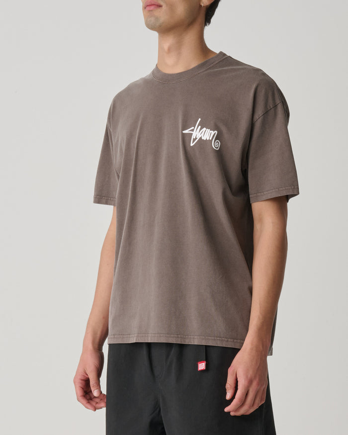 S-Double - Shawn Script T-Shirt - Pigment Ash