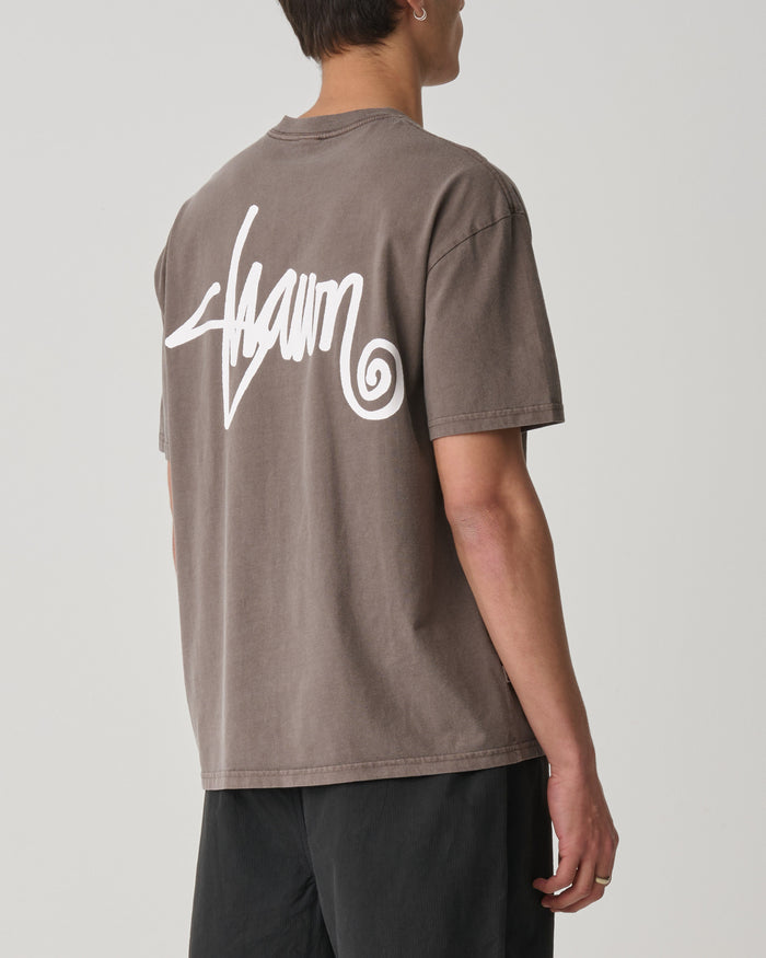 S-Double - Shawn Script T-Shirt - Pigment Ash