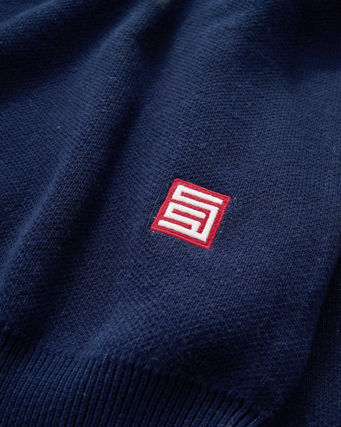 S-Double -  Team Knit Quarter Zip - Navy
