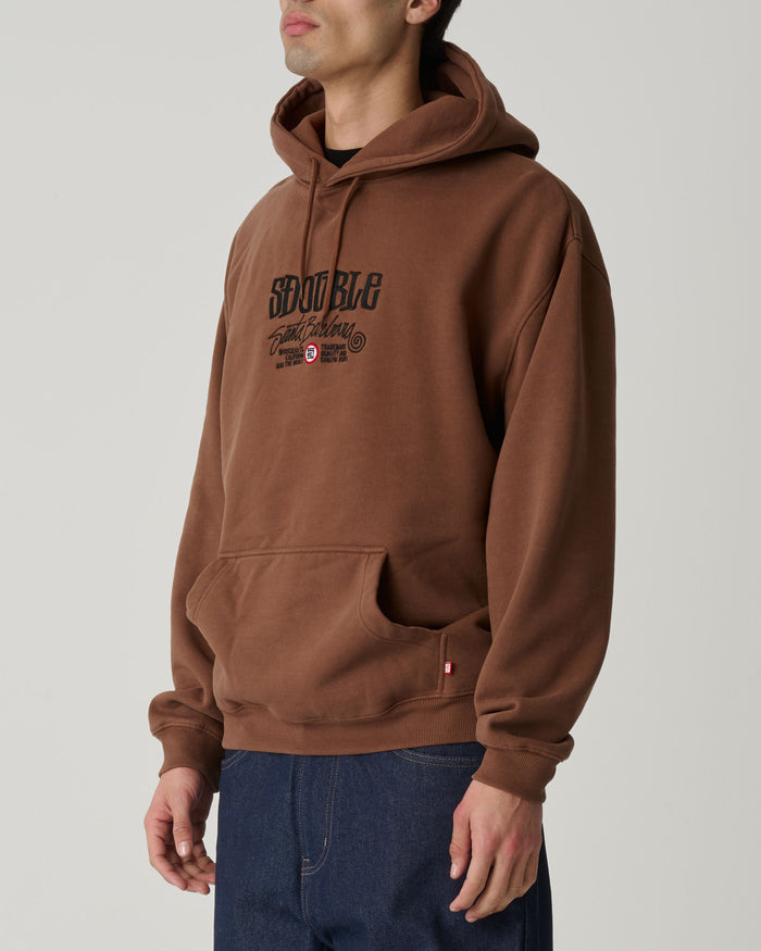 S-Double - Trademark Hooded Fleece - Chocolate
