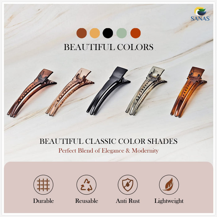 Premium acrylic banana hair clips multicolor hair accessories for women