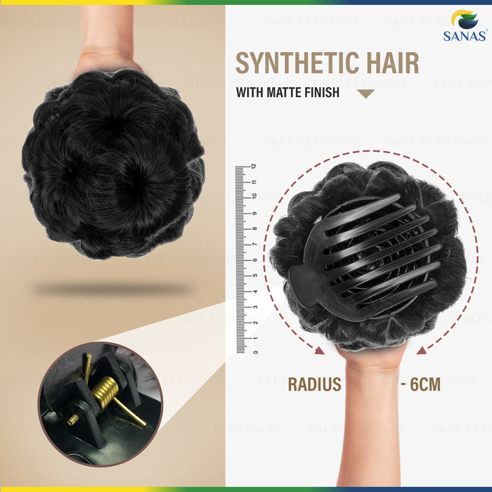 SANAS Clip-In Hair Bun Extension Hair Accessories for Women
