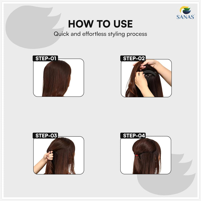 SANAS Hair Puff Maker 4 Piece Set – Lightweight Hair Accessories For Women for Instant Volume and Elegant Hair Buns