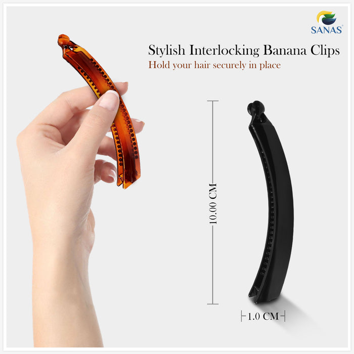 Premium acrylic banana hair clips with strong grip