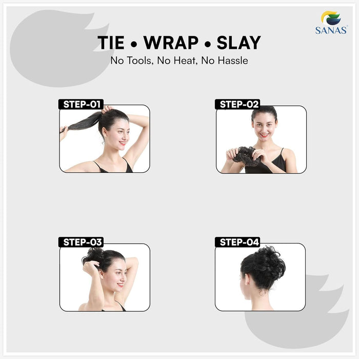 Synthetic Hair Bun Scrunchie for Women