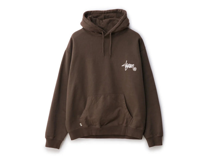 Shawn Script Hooded Fleece - Chocolate