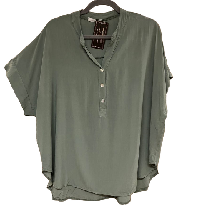 SHIVA Lightweight Band Collar Top