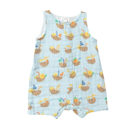 Shortie Romper - Coconut Drinks | Angel Dear - Angel Dear