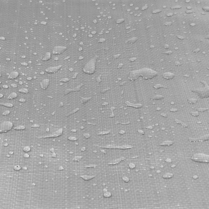 Silver XL-Grade Tarpaulin 8m x 10m Waterproof Tarpaulin Cover Reinforced Eyelets