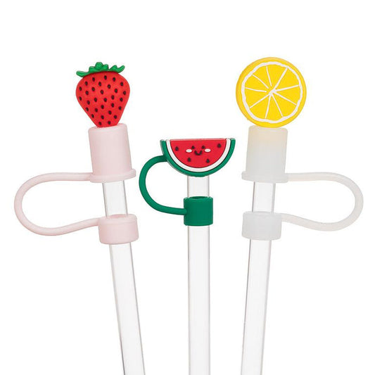 SLURPP Jumbo Straws with Fruit Caps