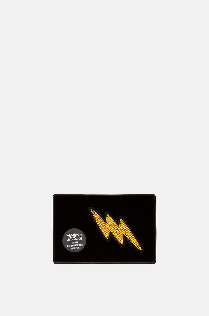 Small Golden Lightning Brooch