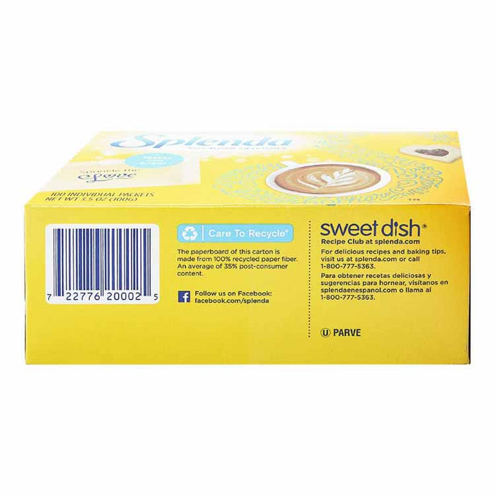 Splenda No Calorie Sweetener Packets 100 Count - 12 Pack