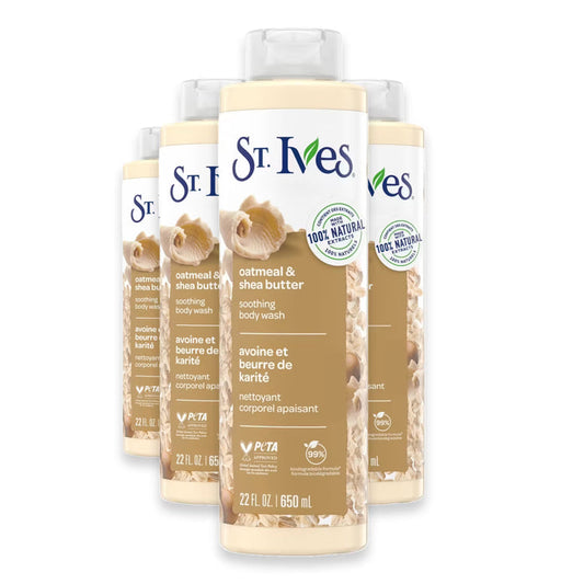 St. Ives Soothing Oatmeal & Shea Butter Body Wash - 22 oz - 4 Pack