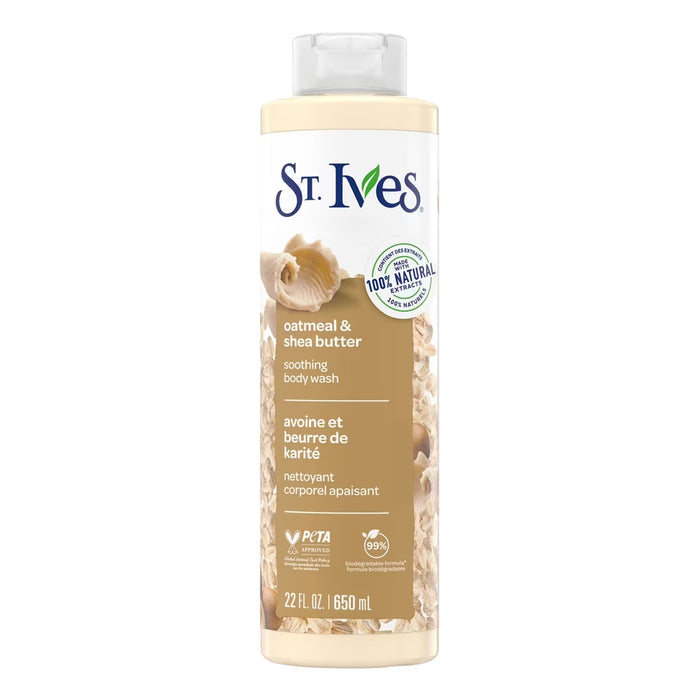 St. Ives Soothing Oatmeal & Shea Butter Body Wash - 22 oz - 4 Pack