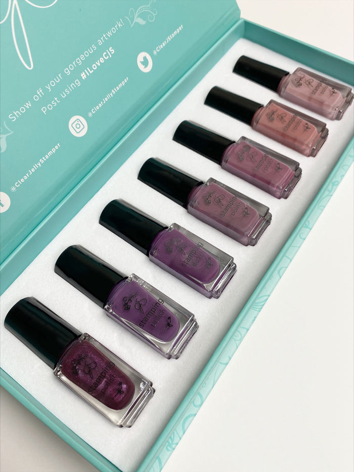 Stamping Polish Kit - Posh Purples (7pk) | Clear Jelly Stamper