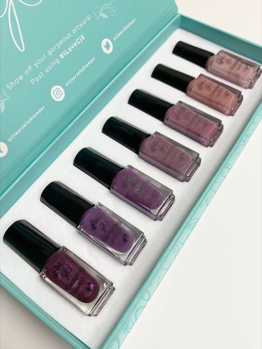 Stamping Polish Kit - Posh Purples (7pk) | Clear Jelly Stamper