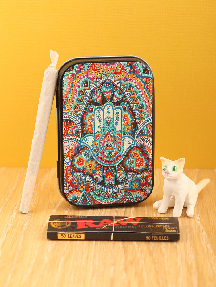 Stash Tin Printed | Hamsa-Image 1