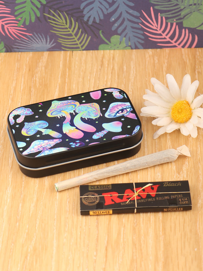 Stash Tin Printed | Glow Shrooms-Image 1