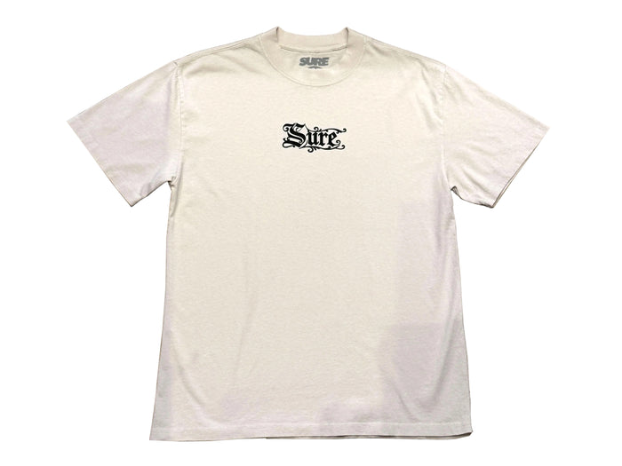 Sure - Rex Heavyweight T-Shirt - Faded Bone / Black