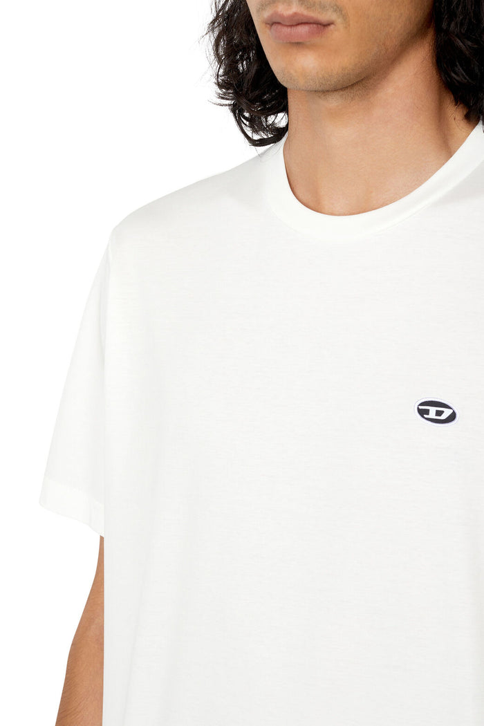 T-Just-Doval-Pj T-shirt with oval D patch White