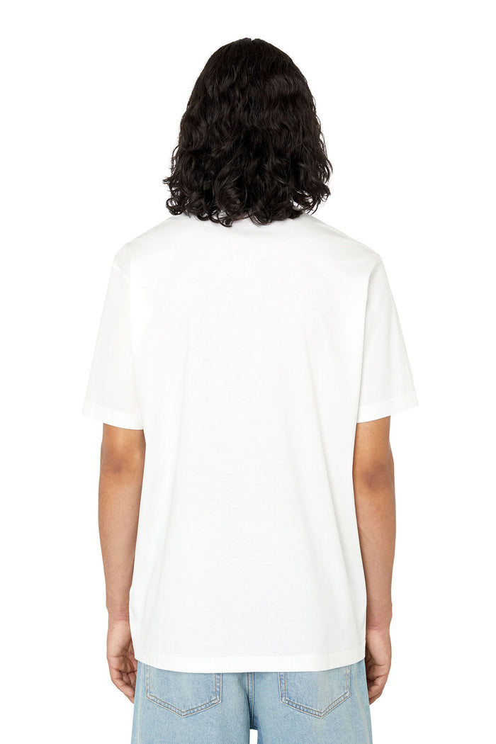 T-Just-Doval-Pj T-shirt with oval D patch White
