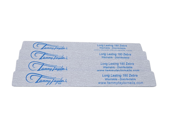 Tammy Taylor Little Long Lasting Zebra File 180 Grit - Pack of 4
