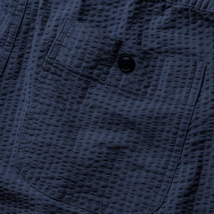 The Après Pant in Navy Seersucker