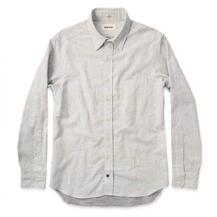 The California in Navy Jacquard Dot