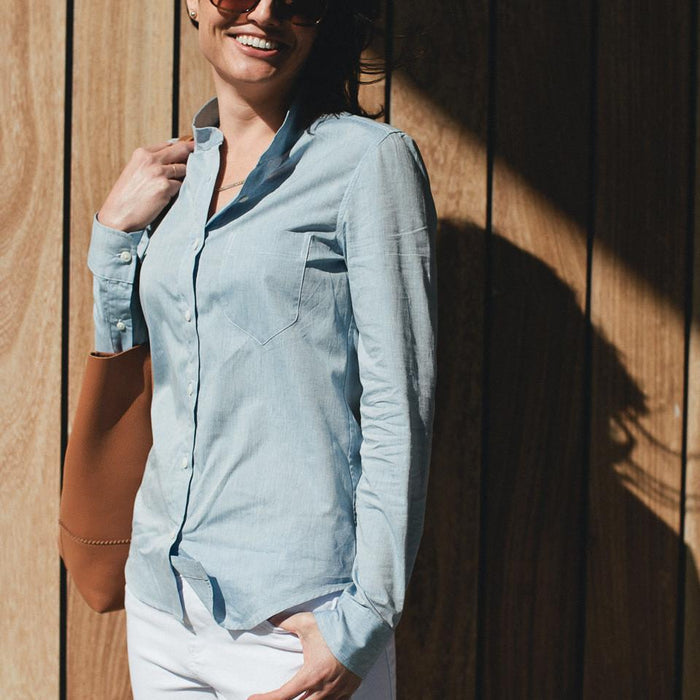 The Caroline in Light Blue Chambray