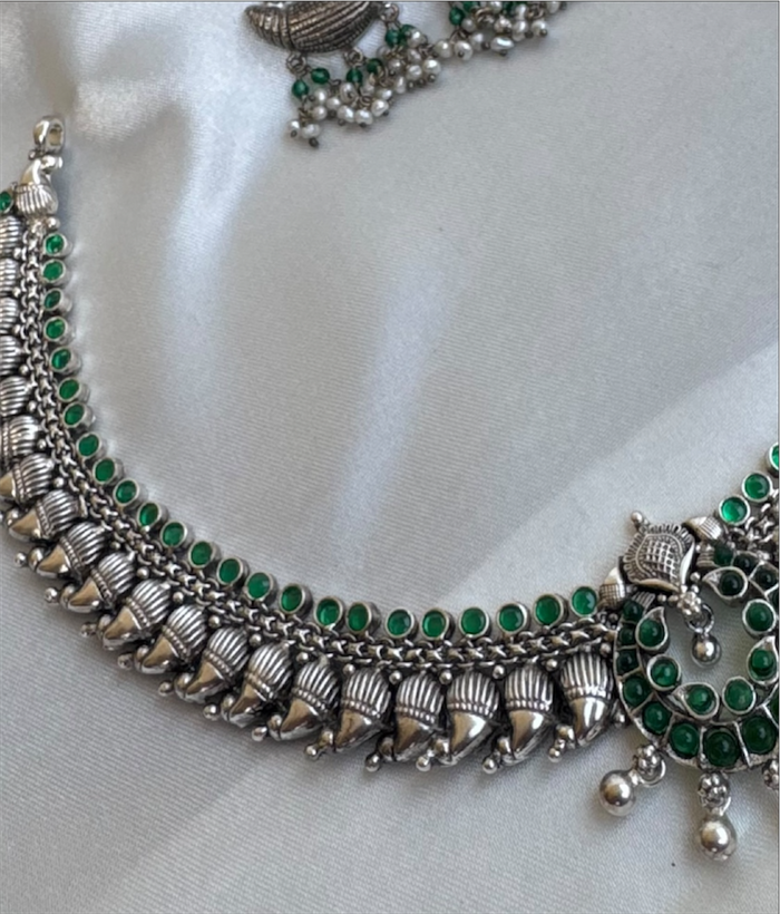The Dhyana Silver Paisley Necklace
