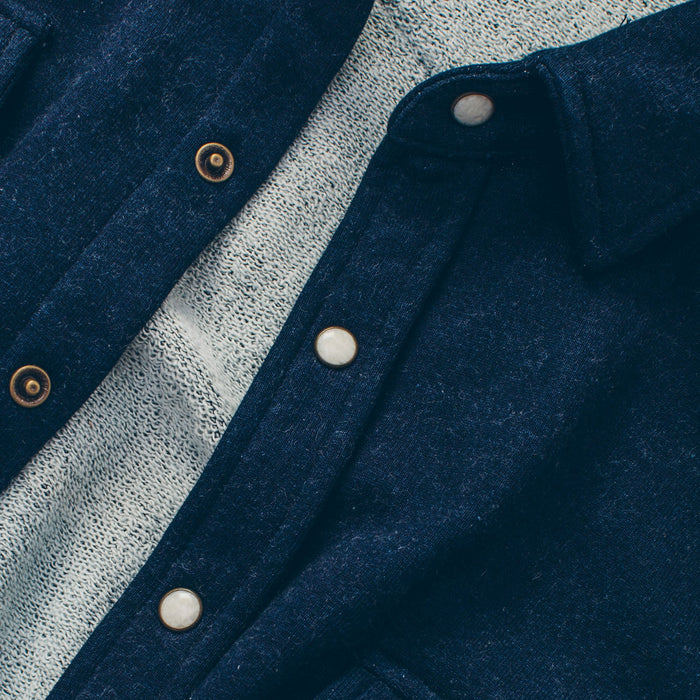The Glacier Shirt in Indigo French Terry