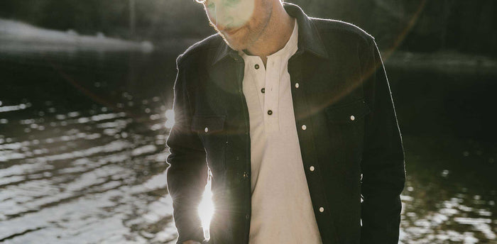 The Glacier Shirt in Indigo French Terry