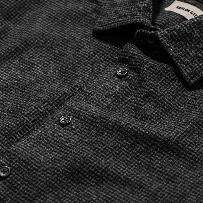 The Hyde in Charcoal Brushed Houndstooth