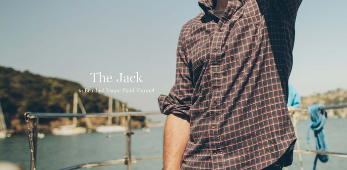 The Jack in Brushed Taupe Plaid Flannel