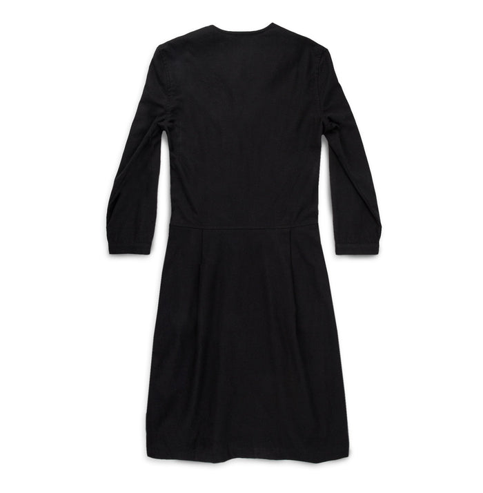The Juniper Dress in Black Brushed Cotton