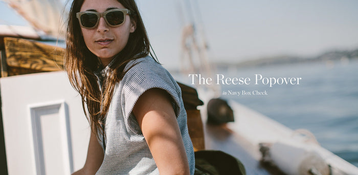 The Reese Popover in Navy Box Check