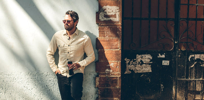 The Utility Shirt in Cone Mills Corded Natural