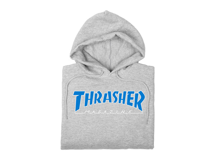 Thrasher - Outlined Logo Hooded Fleece - Lite Steel / Blue