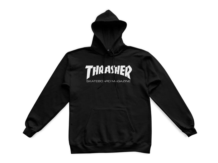Thrasher - Skate Mag Hooded Fleece - Black / White