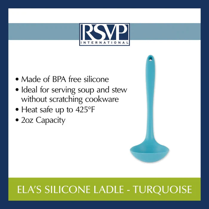 Turquoise Silicone Ladle