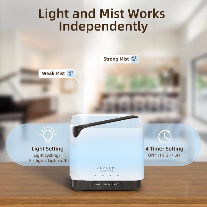 UPGRADE Cube Black Essential Oil Diffuser