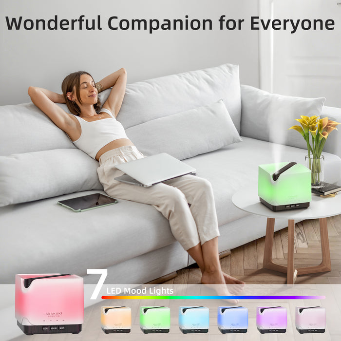 UPGRADE Cube Black Essential Oil Diffuser