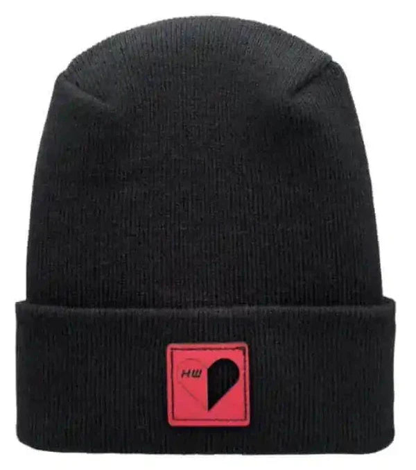 Valentine's Day H Stitch Beanie, You Complete Me, Black