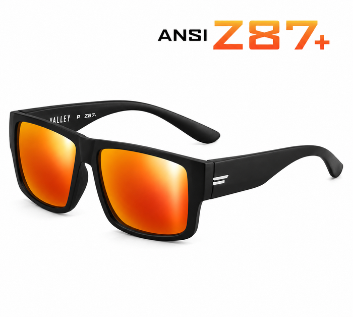 VALLEY ANSI Z87+ Safety Red Polarized