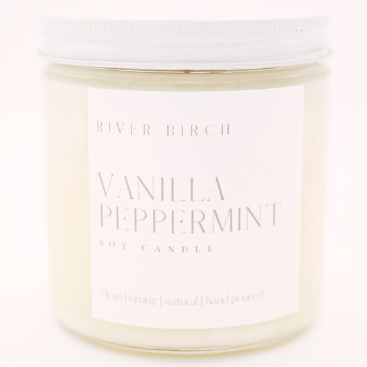 Vanilla Peppermint - 16 oz Clear Jar